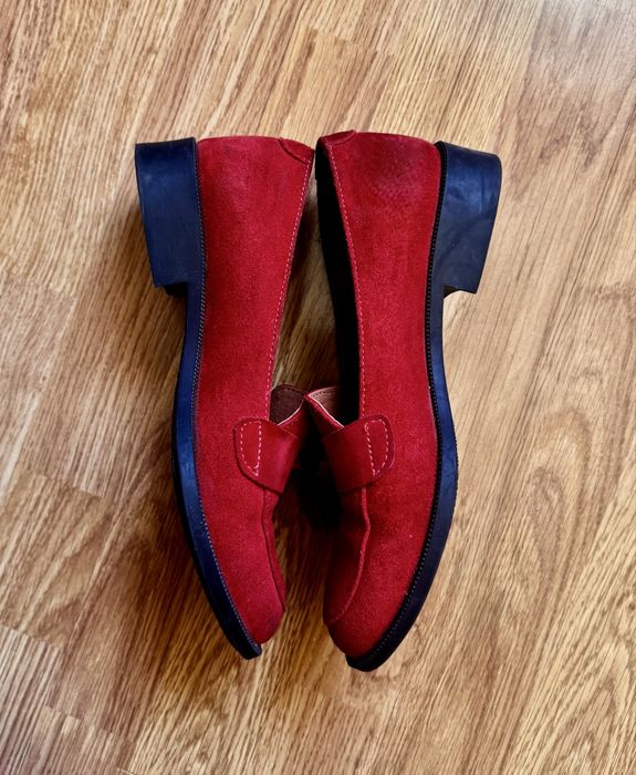 Лофери лодочки балетки туфлі 38 червоні