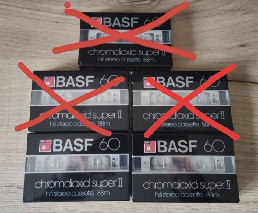 Kasety magnetofonowe nowe BASF