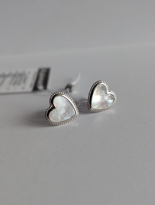 Срібні сережки з перламутром