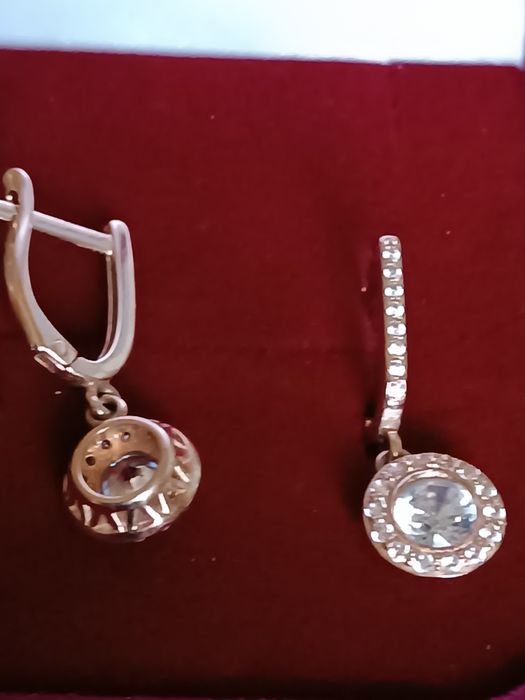 Золотые серьги с подвесками 585 пр., вес 3,21 гр.