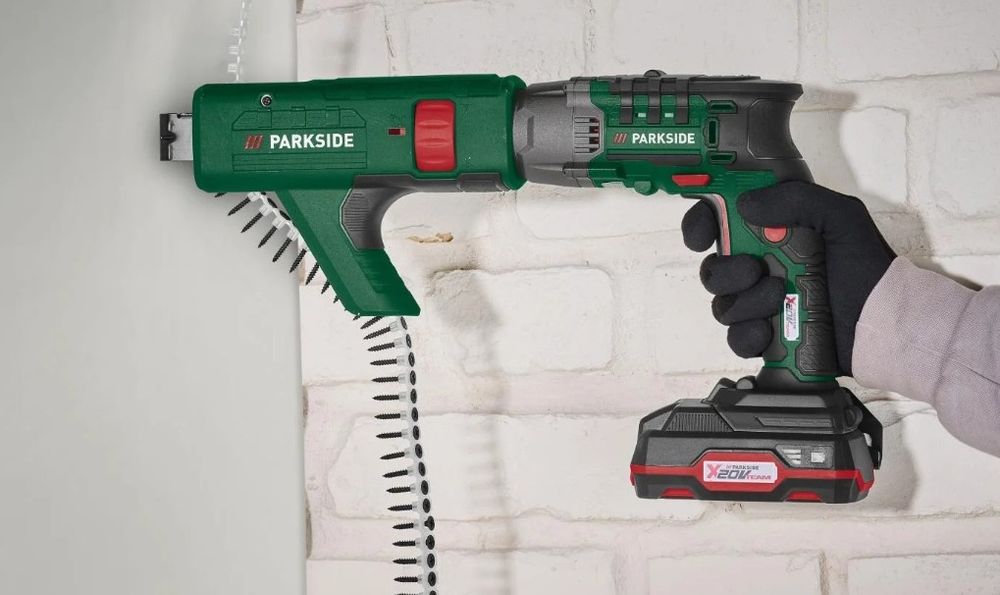 Akumulatorowa wkrętarka do suchej zabudowy Parkside Gwoździarka Nowa
