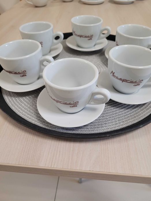 Filiżanki Mocapriccio cafee porcelana, komplet 6 sztuk