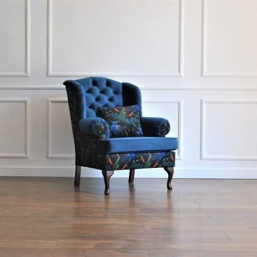 Fotel Pikowany Chesterfield Uszak