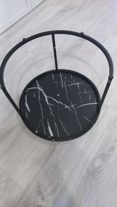 Stolik kawowy - czarny marmurek