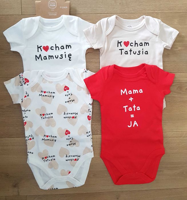 body 4-pak z napisami