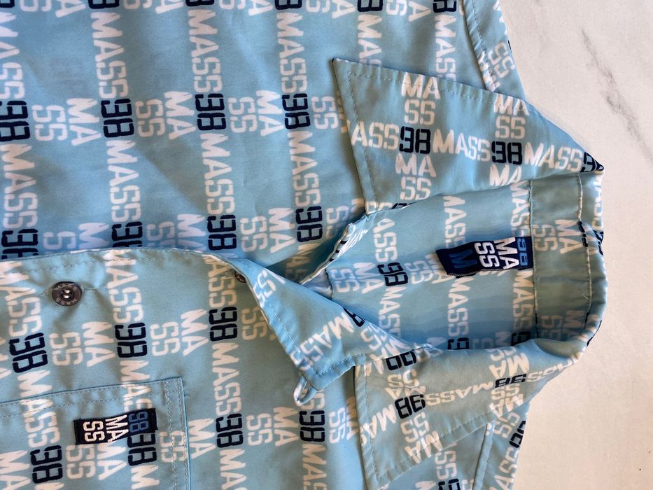 Koszulka z krótkim rękawem rozpinana kołnierzyk mass 98 denim dnm