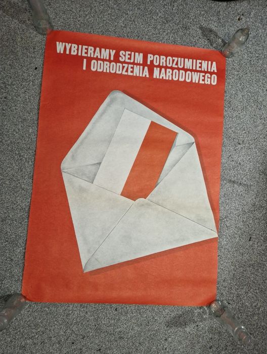 Oryginalny plakat wyborczy PRL