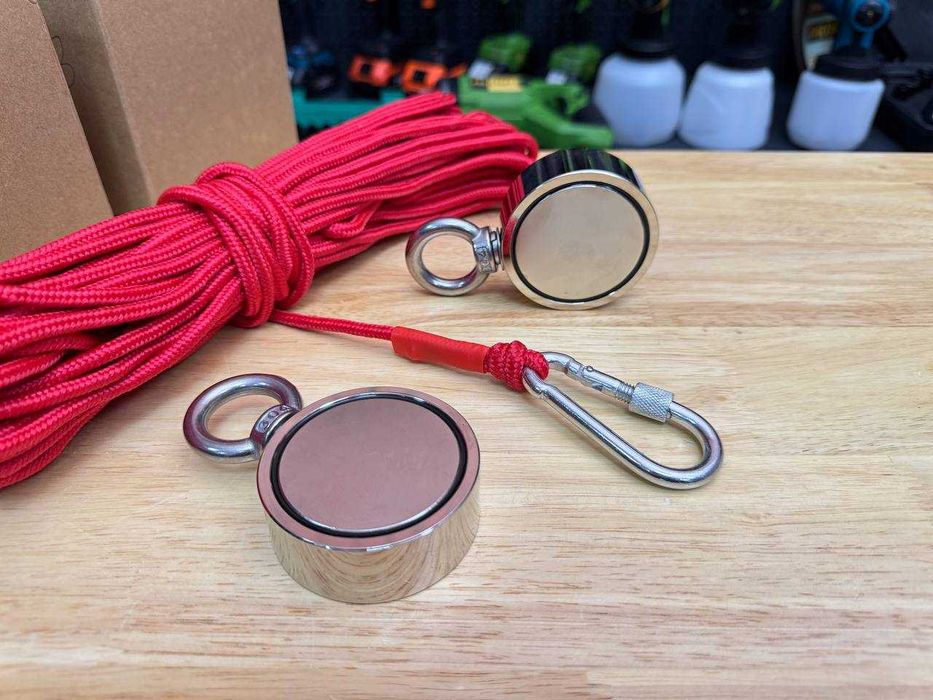 Пошуковий Комплект Неодимовий Магніт 200кг (67-3) + Мотузка 20 м 6мм