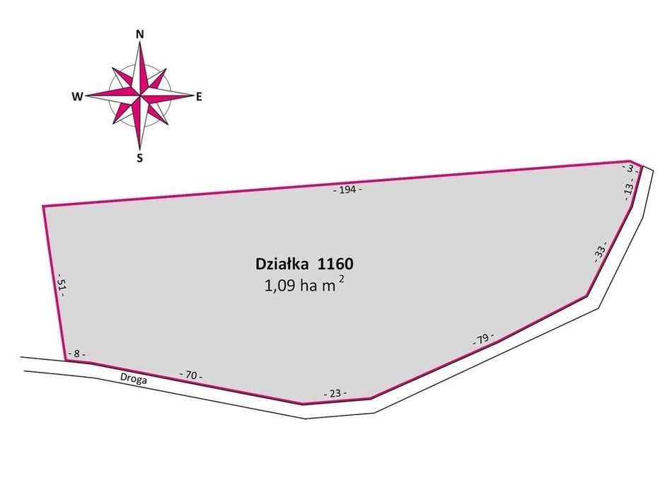Widokowa działka 1,09 ha pod lasem – Nawsie, cisza - Widok 4