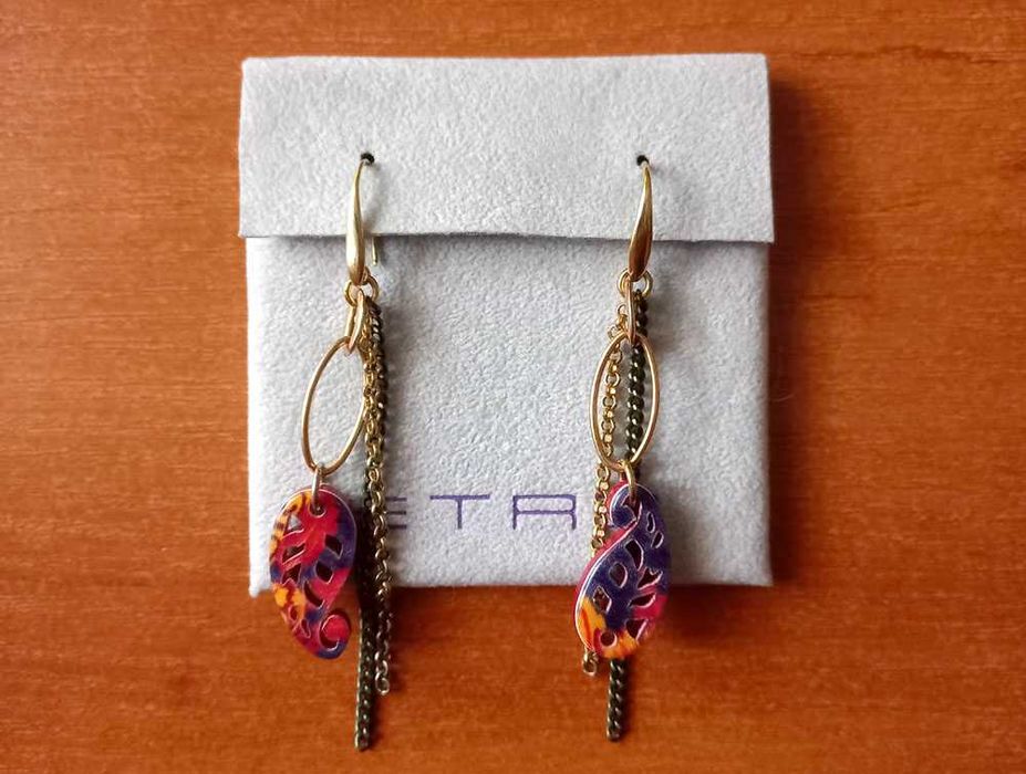Сережки з ланцюжками бренду Etro, Італія (біжутерія)