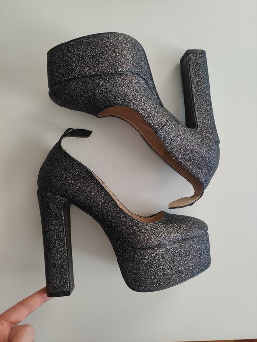 Czółenka brokatowe 37 NOWE!