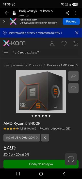 Sprzedam AMD Ryzen 5 8400F na socket AM5