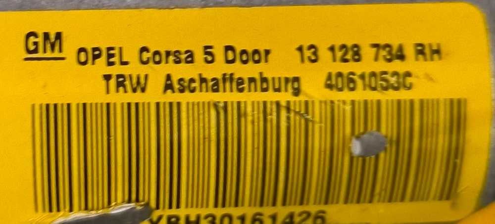 Airbag Banco Direito 13128734RH - OPEL CORSA C
