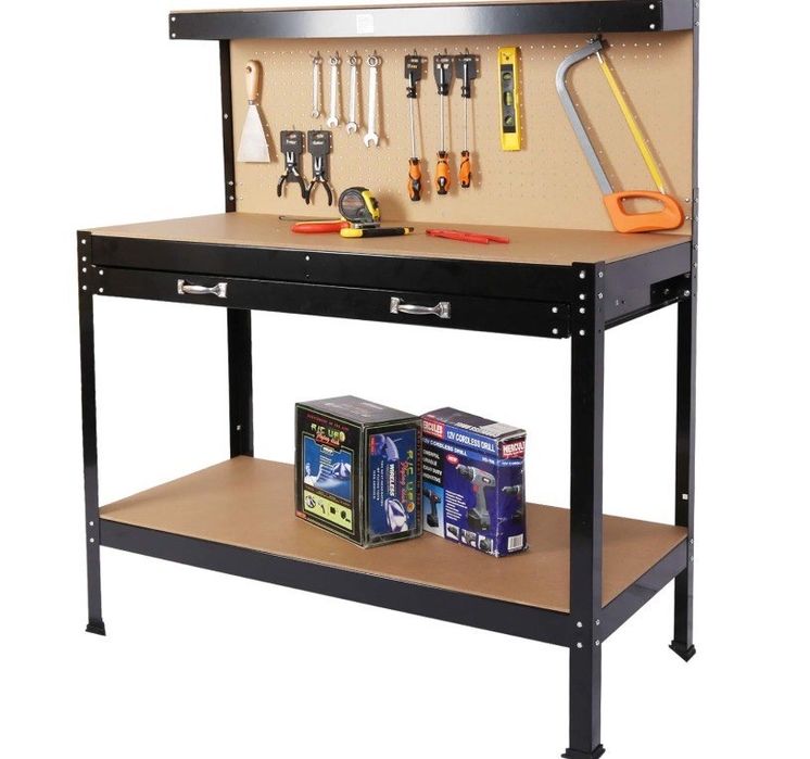Верстат з ящиком Верстат столярний Верстак в гараж Слесарный стол