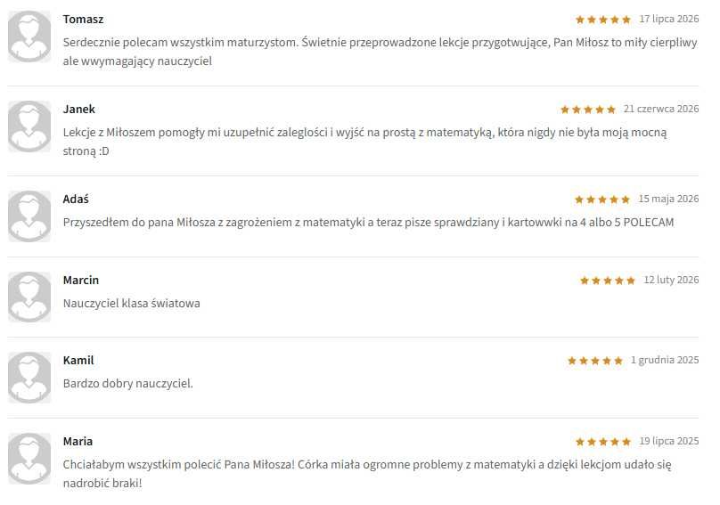 Korepetycje Matematyka OnLine - duże doświadczenie