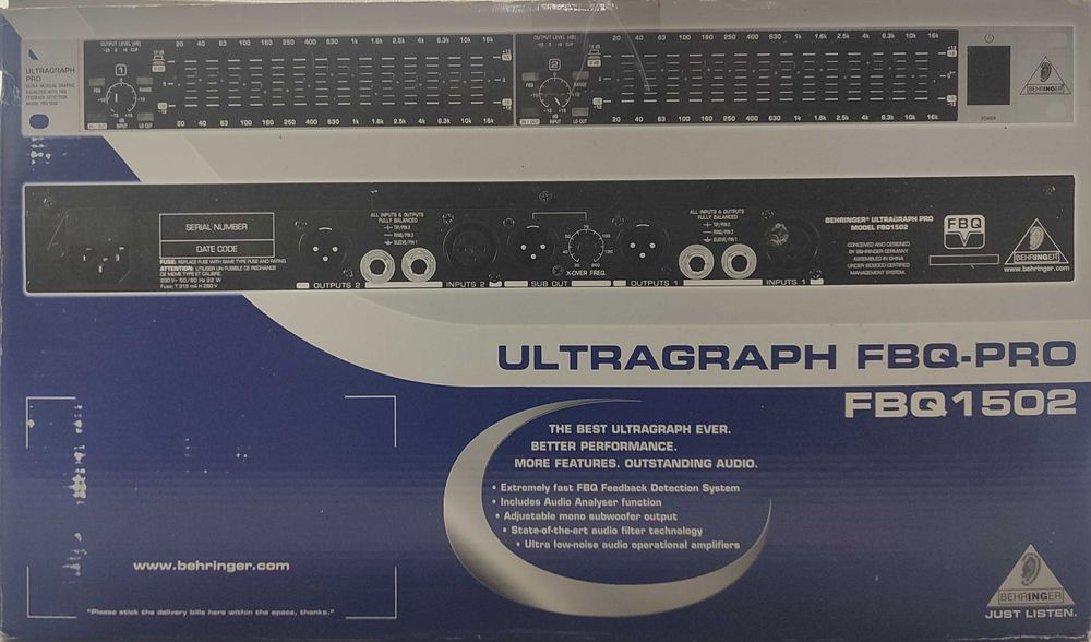 Equalizador Gráfico Behringer, Modelo - UltraGraph PRO (NOVO)