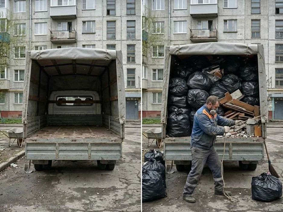 Подача за час.Вывоз старой мебели и хлама из квартиры