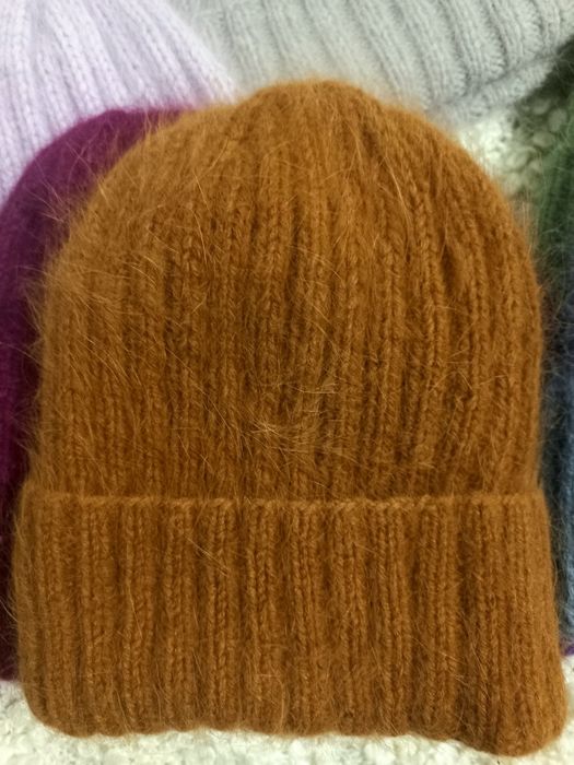 Шапки з ангори і пуху норки