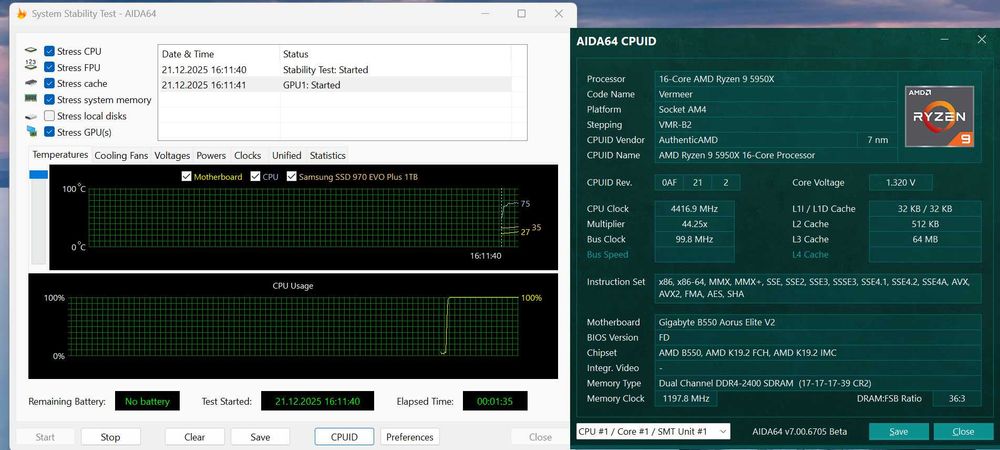 потужний AM4 сет Ryzen 9 5950X 16ядер\32пот 4.9ГГц+B550 AORUS. TradeIN