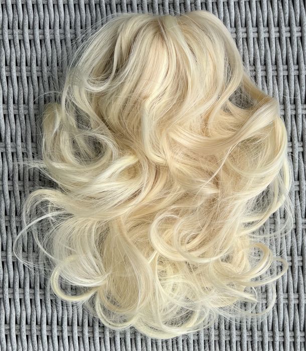 Premium Ultra włosy doczepiane, jasny blond, kucyk, klamra 34 cm 141.