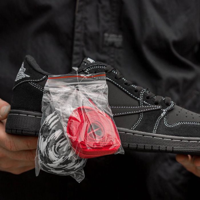 ФАВОРИТ! Air Jordan Retro 1 Low x Travis Scott OG Black Phantom 36-45