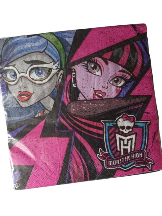 serwetki monster high papierowe urodzinowe 20 sztuk 33cm x 33cm
