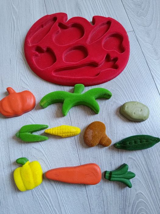 Rubbabu, Kształty warzywa, sorter, puzzle 3D