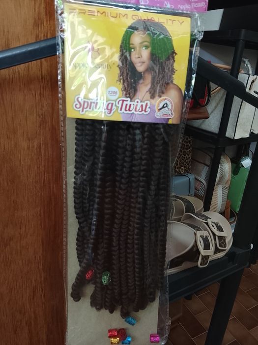 Tranças de postiço twist para crrchet