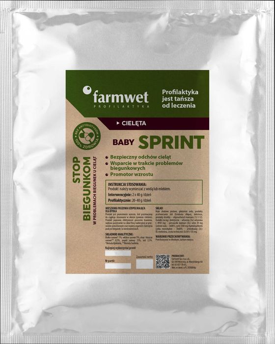 BABY SPRINT na biegunke 1 kg farmwet Z DARMOWĄ DOSTAWĄ