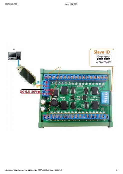 RS485 Modbus RTU (8 /32 канала) расширение  ввода-вывода