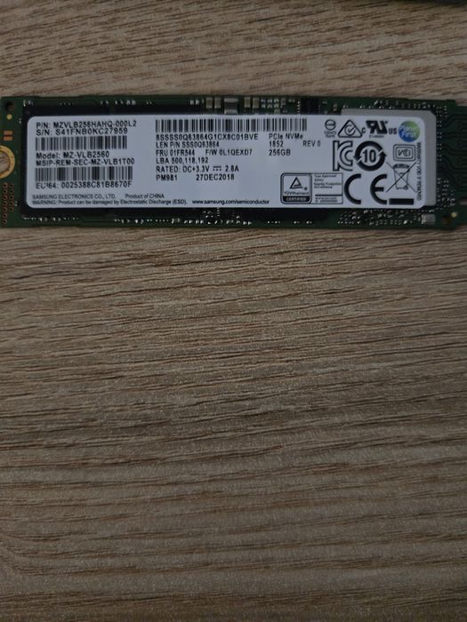 Disco 256gb nvme