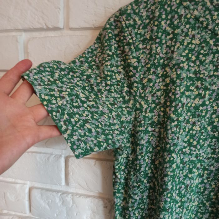 FAT Face 38 modal bawełna sukienka zielona łączka kwiatuszki