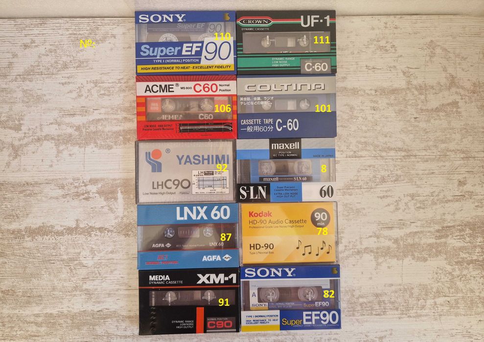Аудиокассеты 70х-90х годов НОВЫЕ Maxell, Sony, TDK, BASF AKAI и прочие