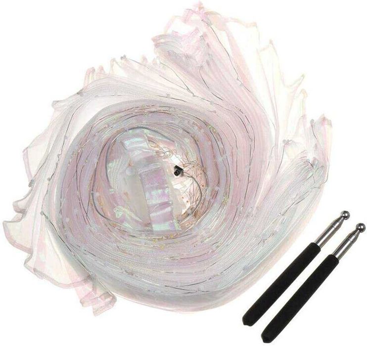 Asas de borboleta com luzes para Dança do Ventre/Oriental, cor branca