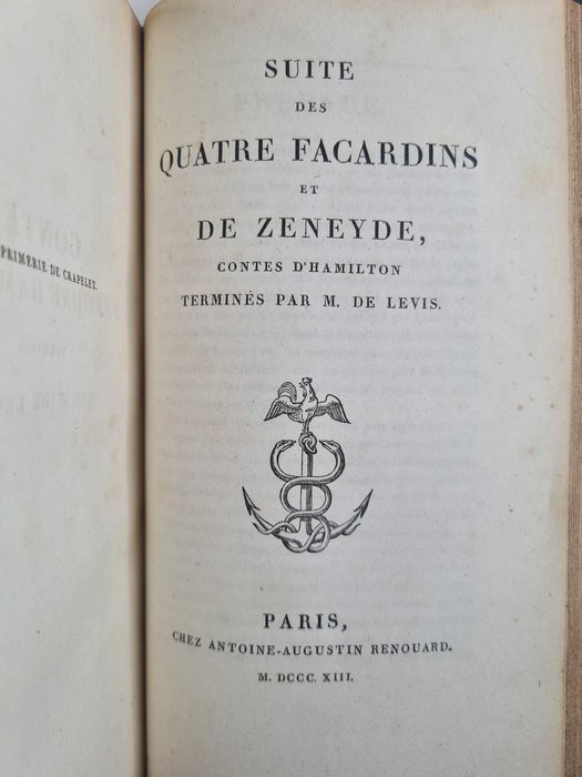 3 volumes ilustrados. Obras do Conde Antoine Hamilton. 1812