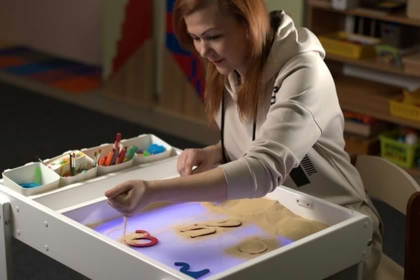 Световой стол песочница світловий стіл розвиваючий лего монтессорі