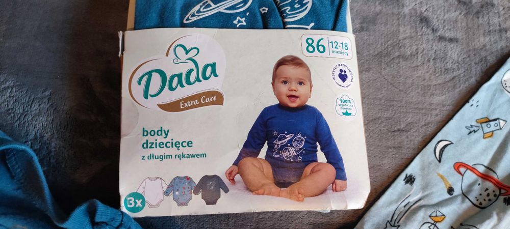 Body dziecięce rozm 86 chłopięce 9 szt NOWE Dada