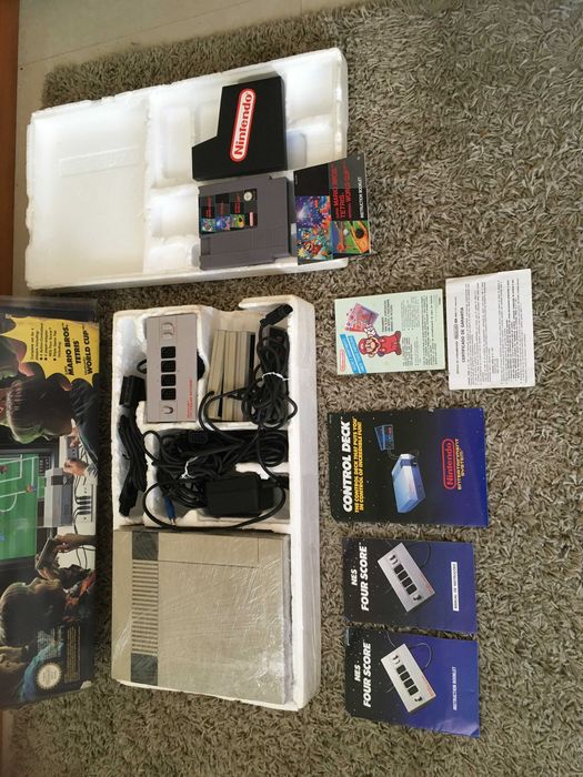 Consola nintendo nes super set, jogos e zapper