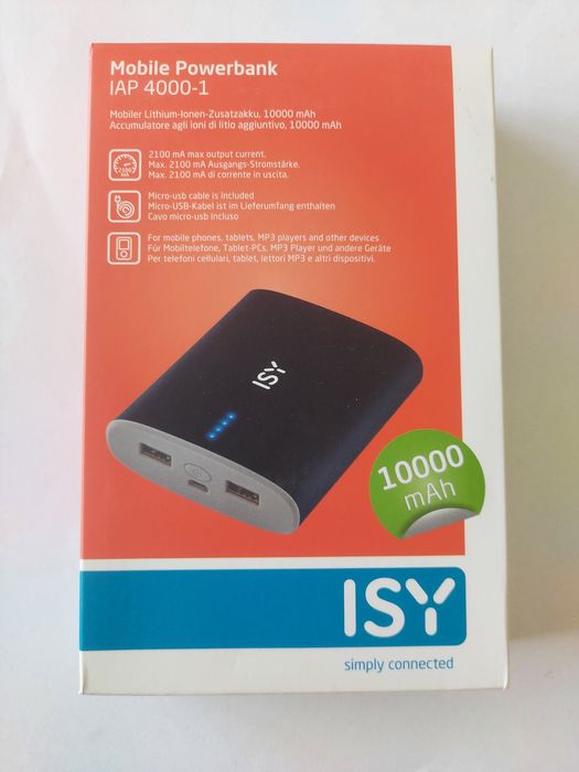 Powerbank pojemny akumulator 10000 mAh ładowanie 2 urządzeń telefonów