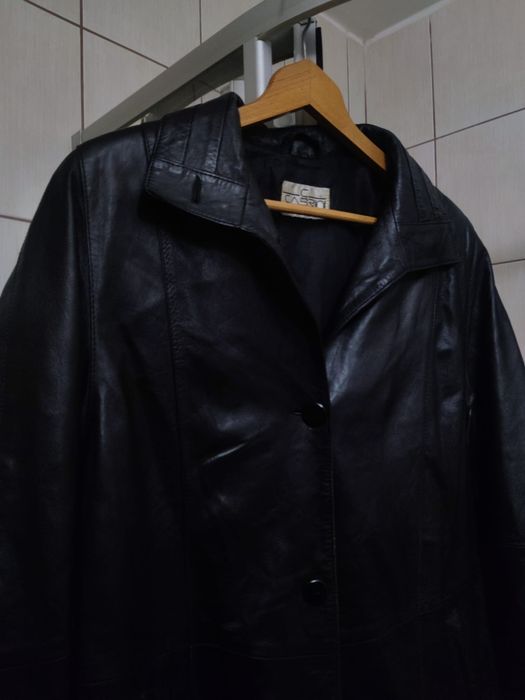 płaszcz kurtka XL płaszczyk damski damska skórzany kurtka skórzana cza