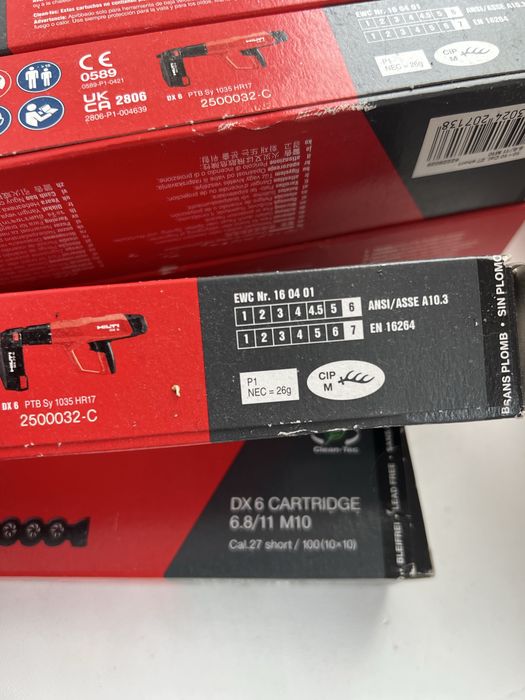 Hilti DX6 Cartridge 6.8/11 M10 – naboje do osadzaka