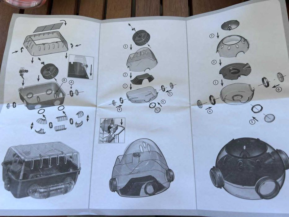 Gaiola para roedores muito completa, limpa e em bom estado