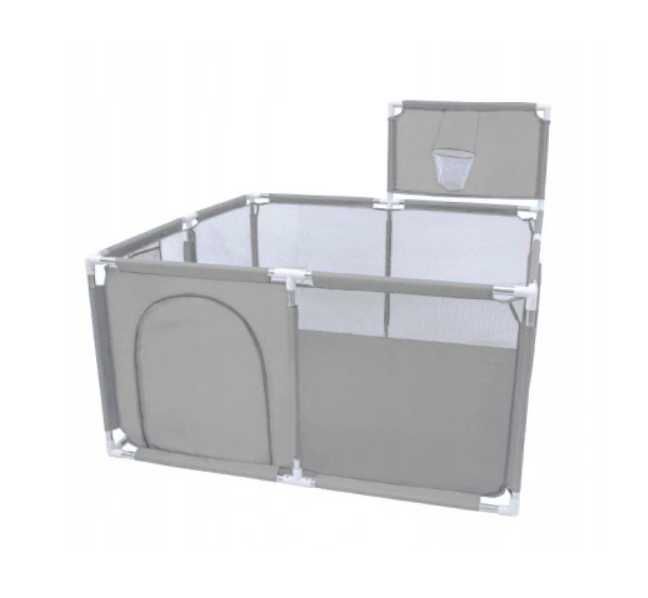 Kojec dla dzieci kwadrat Niebieski Kulki Kosz 126x126cm