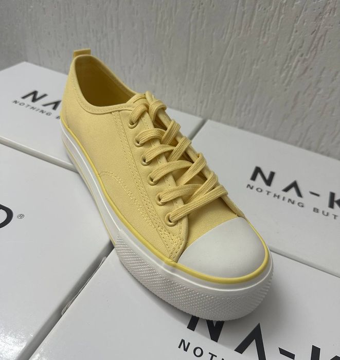 Жіночі кеди NA-KD Lace Up Жовті