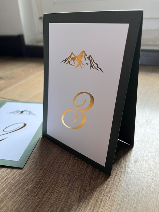 Numerki na stoły weselne od 1 do 3