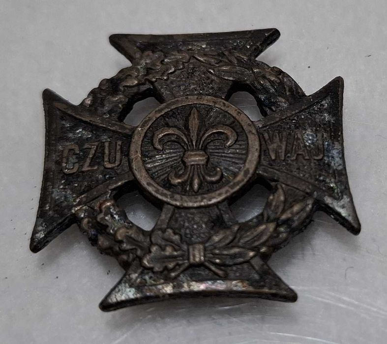 Odznaka CZUWAJ, Krzyż ZHP, 25,5mm (Kolekcje, odznaczenia)