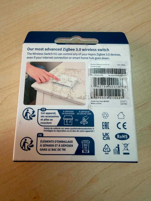 Aqara Wireless Remote Switch H1 Przełącznik scienny bezprzewodowy Biały