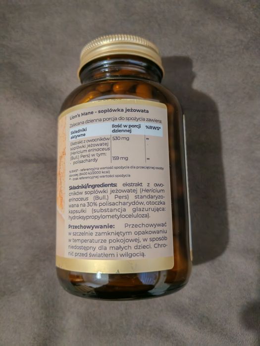 Asepta Lion's mane 530 mg, 100 kapsułek