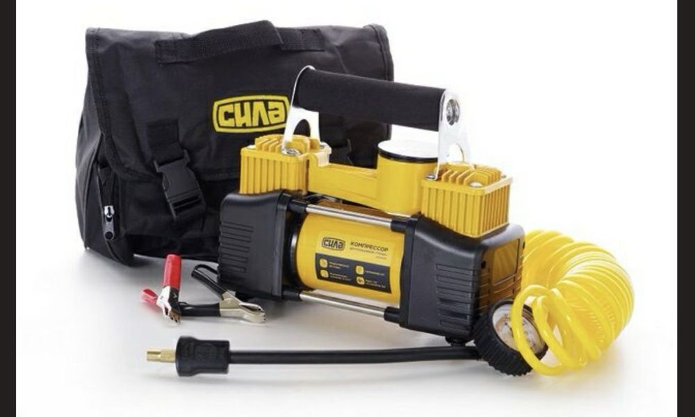 Компресор автомобільний двопоршневий посилений СИЛА "ТРОФІ"