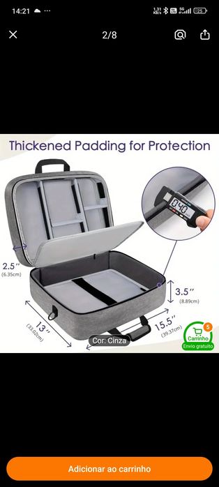 Mala / pasta de transporte para mesa de som, microfone, cabos etc nova